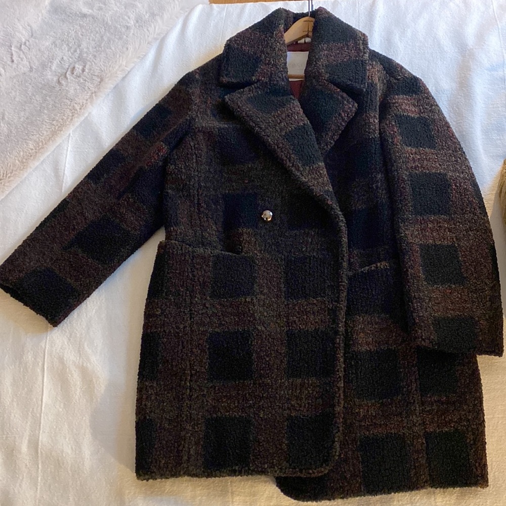 Sosken Studios plaid teddy winter coat